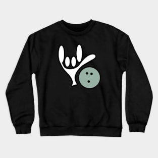 ASL Sign Language Love Bowling Crewneck Sweatshirt